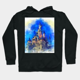 Fantasy castle - Watercolor artwork Hoodie